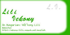 lili vekony business card